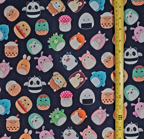 Squishmallows black fabric - black, (